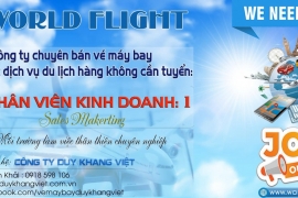 CÔNG TY TNHH TMDVDL WORLD FLIGHT TRAVEL TUYỀN SALES & MAKERTING