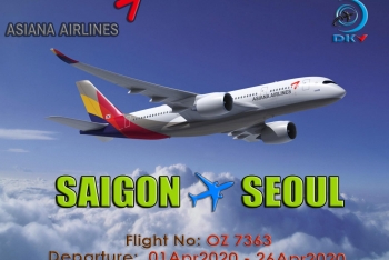 HÃNG ASIANA AIRLINES VẪN KHAI THÁC BAY HÀNH TRÌNH SAIGON - INCHEON